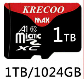 1 Terrabyte Micro SD SDHC SDCX TF Class 10 Memory Card