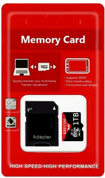 1 Terrabyte Micro SD SDHC SDCX TF Class 10 Memory Card