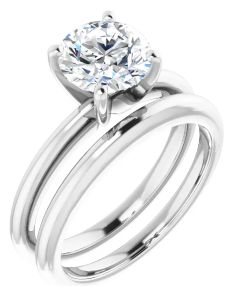 1/2 Carat Solitaire Engagement Ring with Lab Grown Diamond