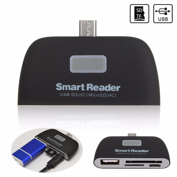 Micro USB SD TF Card Reader USB2.0 Adapter Connector For Tablet Cell Phone