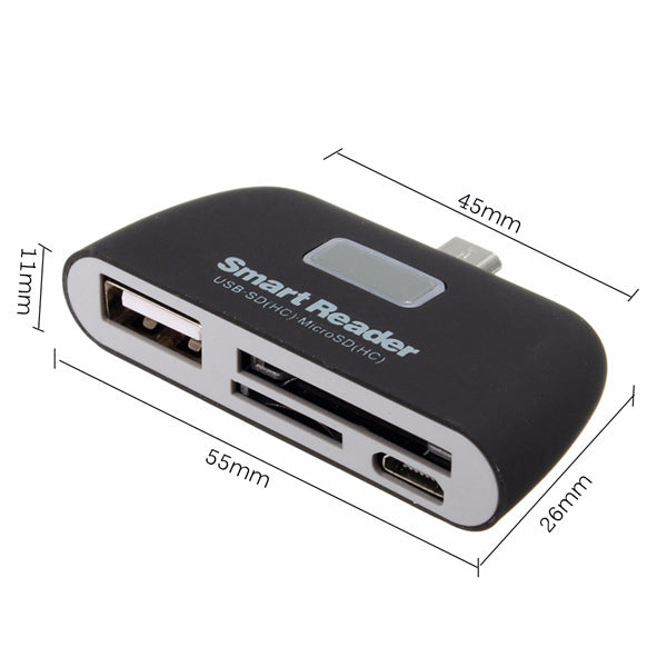 Micro USB SD TF Card Reader USB2.0 Adapter Connector For Tablet Cell Phone